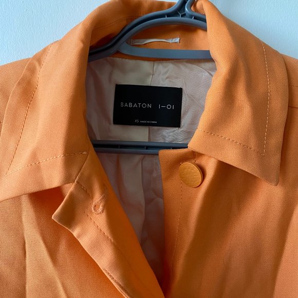 Babaton Orange Wool Jacket - Picture 6 of 7